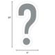 Silver Question Mark Corrugated Plastic Yard Sign, 20in